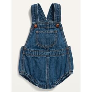 Old Navy Dark Wash Denim Bubble Romper Size 18-24 Months